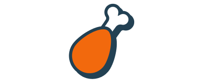 Chicken bone illustration.